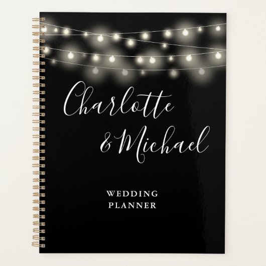 Chaîne Lumière Signature Script noir blanc Mariage (Devant)