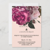 Chaîne Lumières Bourgogne Fleurs Faire-part de mar (Devant)