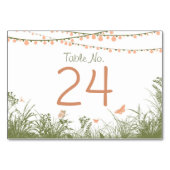 Chaîne Lumières Fleur sauvage Numéro de table Cart (Dos)