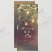 Chaîne Lumières Mason Jar Programmes de mariage ru (Devant / Derrière)