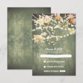 Chaîne lumières moderne mariage rustique cartes RS (Devant / Derrière)