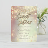 Chaîne lumières or étincelle invitation rougie (Debout devant)