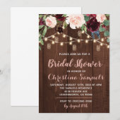 Chaîne Lumineuse Douche nuptiale Invitation (Devant / Derrière)