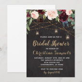 Chaîne Lumineuse Douche nuptiale Invitation (Devant / Derrière)