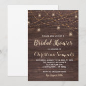 Chaîne Lumineuse Douche nuptiale Invitation (Devant / Derrière)