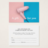 Chaîne moderne rose frais Hairstyliste GiftCertifi (Devant & derrière)