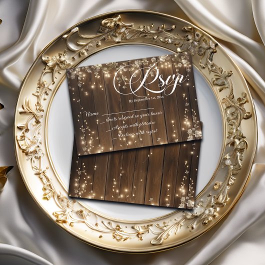 Chaîne rustique éclaire Blanc Floral Mariage RSVP