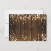 Chaîne rustique éclaire Blanc Floral Mariage RSVP (Dos)