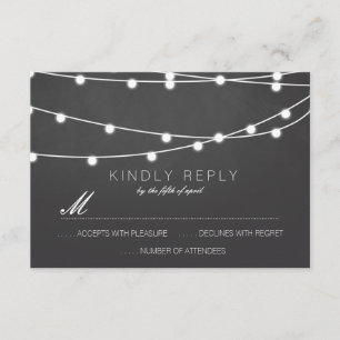 Chaîne simple de lumière mariage RSVP MARIAGE