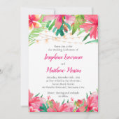 Chaîne tropicale éclaire les invitations de mariag (Devant)