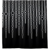 Chaînes Abstraites noir et blanc Rideau de douche (Devant)