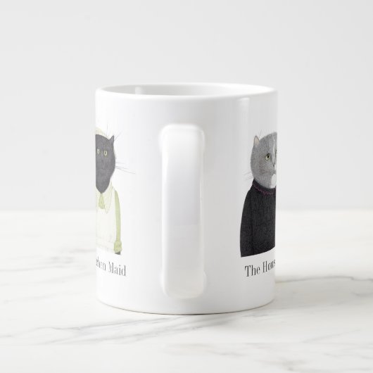CHAÎNES DE DAME Grosse Mug blanc + Texte (Dos)