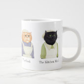 CHAÎNES DE DAME Grosse Mug blanc + Texte (Droite)