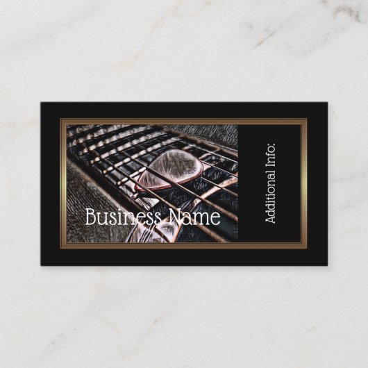 Chaînes De Guitare En Carte de visite En Cuir 4 (Devant)