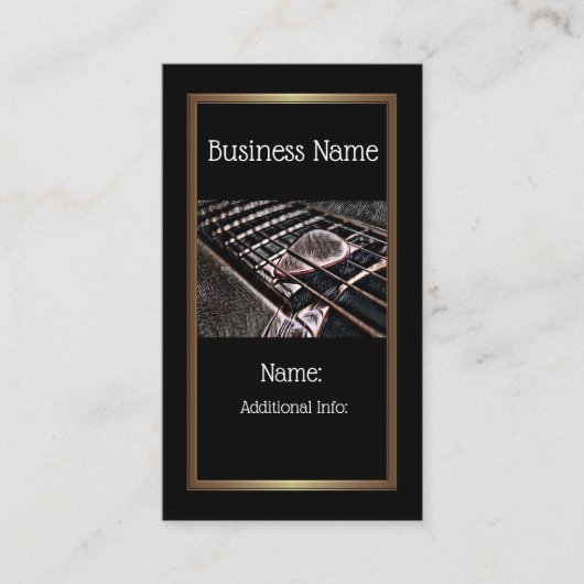 Chaînes De Guitare En Carte de visite En Cuir 5 (Devant)