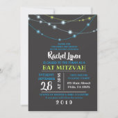 CHAÎNES D'ÉTOILES Invitation Bar Mitzvah (Devant)