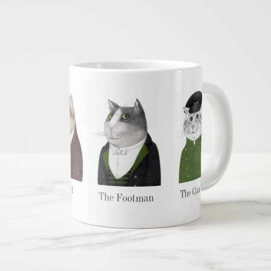 CHAÎNES HOMMES Grosse Mug Blanc + Texte (Devant droit)