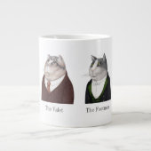 CHAÎNES HOMMES Grosse Mug Blanc + Texte (Devant)