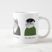 CHAÎNES HOMMES Grosse Mug Blanc + Texte (Droite)