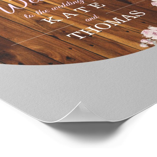 Chaînes lumineuses florales rustiques Affiche de b (Coin)