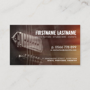 Chaînes Studio Grunge Carte de visite guitare