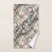 Chaînes sur feuilles de palmiers. (Serviette à main)