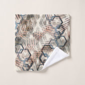 Chaînes sur feuilles de palmiers. (Gant de toilette)