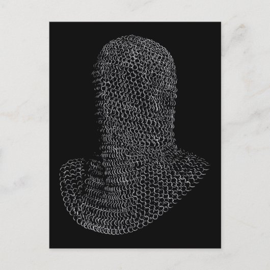 Chainmail Warrior Hood Briefkaart (Voorkant)