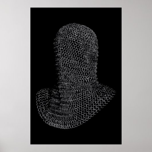 Chainmail Warrior Hood Poster (Voorkant)