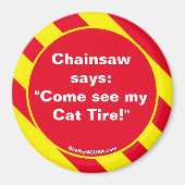 Chainsaw dit : Aimant rouge/jaune (Devant)