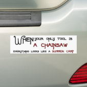 Chainsaws en Summercamps Bumpersticker (Op auto)