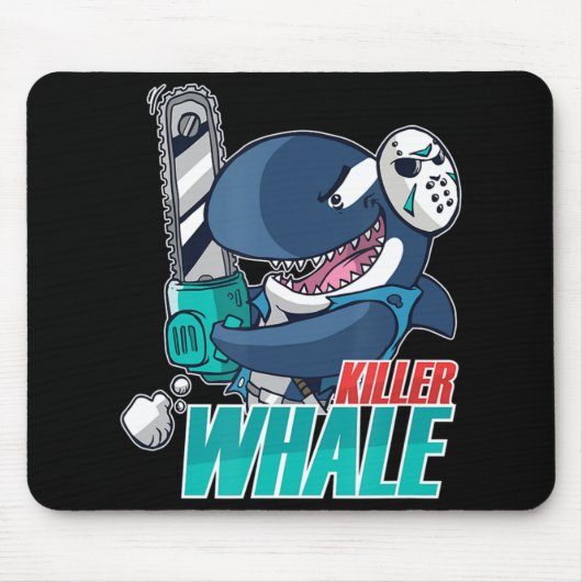 Chainzaag Killer Whale Costume Fun Orca Halloween Muismat (Voorkant)