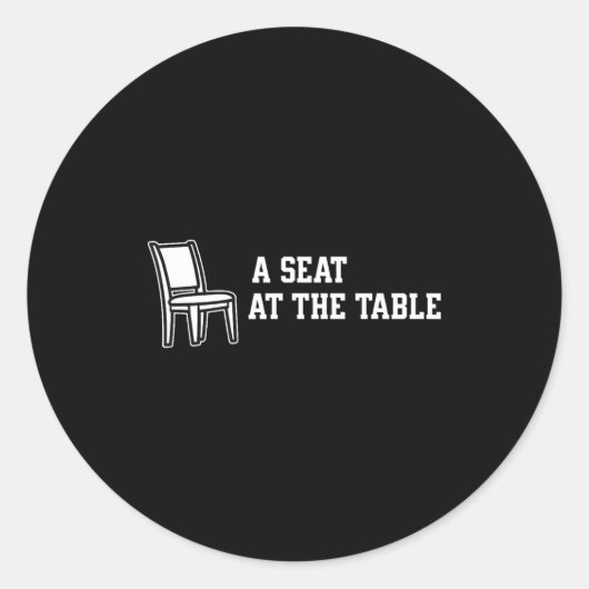 Chair A Seat At The Table  Ronde Sticker (Voorkant)