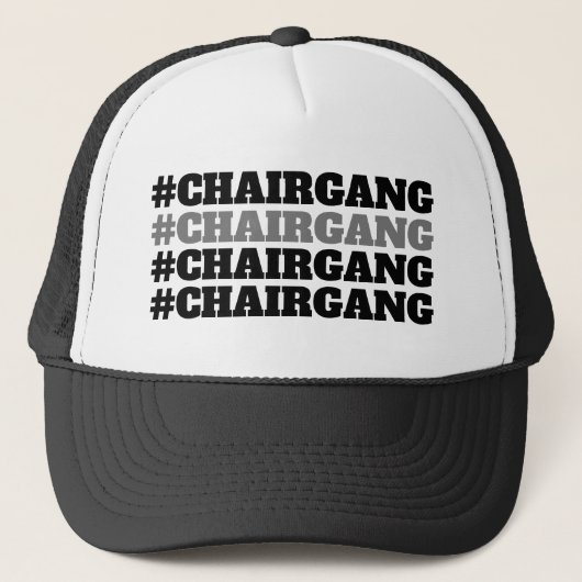 #CHAIRGANG zwart-grijs pet (Voorkant)