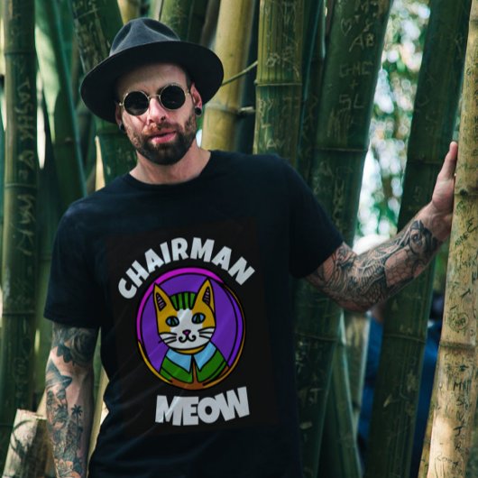 CHAIRMAN MEOW T-shirts en noir pour hommes