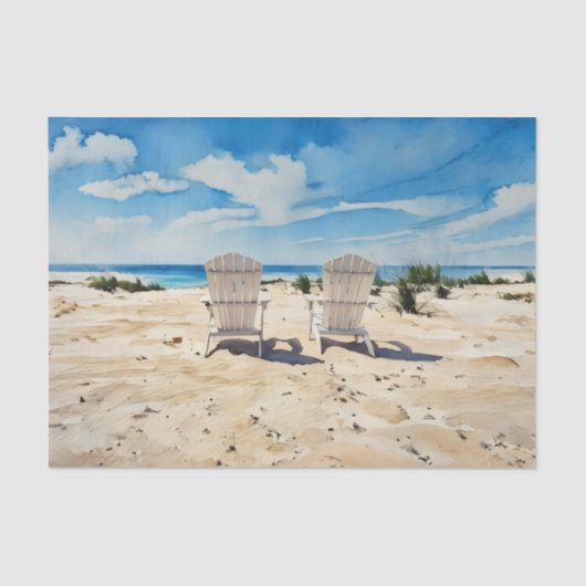 Chairs in the Sand Tissue Paper Tissuepapier (Voorkant)