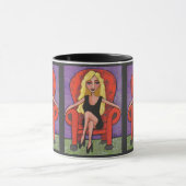 Chaise blonde et rouge impertinente - tasse (Centre)