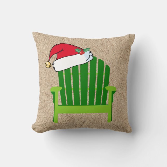 Chaise de plage avec le coussin de Noël de (Recto)