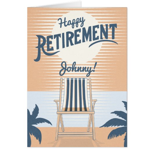 Chaise de plage coucher de soleil heureux retraite (Devant)