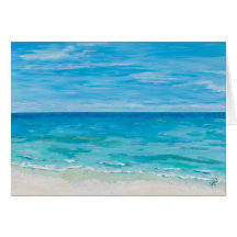 Chaise de plage peinture, se sentir mieux carte