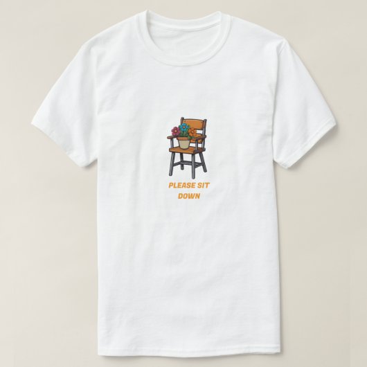 Chaise et t-shirt de fleurs (Design devant)