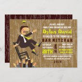Chaise Hora Dance Bar Mitzvah Invitation (Devant / Derrière)