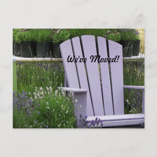 Chaise Lavender Garden Faire-part de déplacement (Devant)