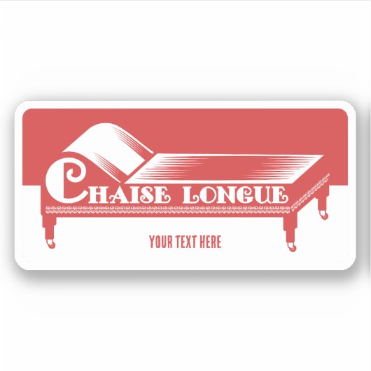 Chaise Longue Sticker (Voorkant)