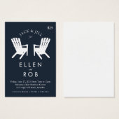 Chaise Muskoka Jack et Jill Ticket // Navy (Devant & derrière)