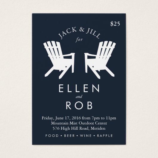 Chaise Muskoka Jack et Jill Ticket // Navy (Devant)