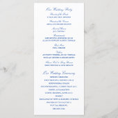 Chaises Adirondack Bleu | Programme de cérémonie (Dos)