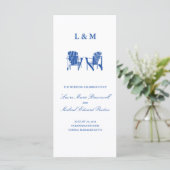 Chaises Adirondack Bleu | Programme de cérémonie (Debout devant)