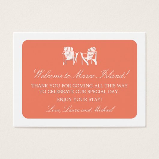 Chaises Adirondack | Étiquette Faveur mariage (Devant)