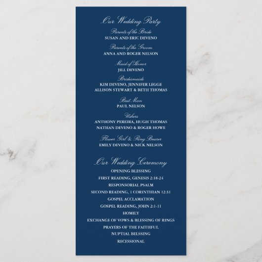 Chaises Adirondack | Programme de cérémonie (Dos)